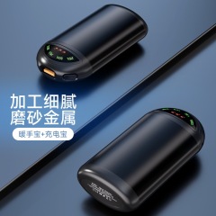 2025年版 越境USBハンドウォーマー モバイルバッテリー ミニで便利な携帯用電源 懐中電灯 自己発熱式ウォーマー