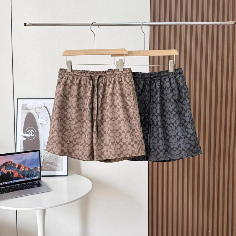 Koujia Classic Monogram Print Shorts 2026 Summer New Casual Trend Old Money Style Unisex Shorts