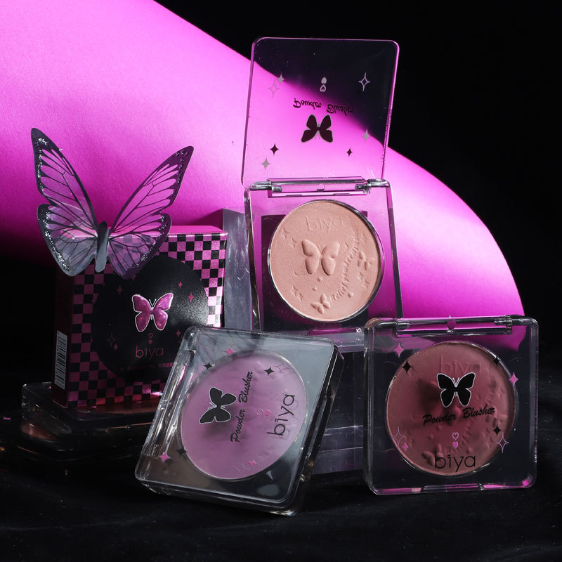 Biya monocromo en relieve se ruboriza albaricoque Rosa mate barbilla púrpura azul hembra Placa de reparación Rouge frío blanco piel desnuda Rosa baya