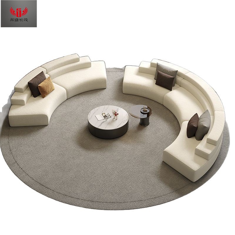 Sofá semi-circular arqueado de forma especial Salón de belleza Oficina Hotel Lobby Business Lounge Reception Negociación