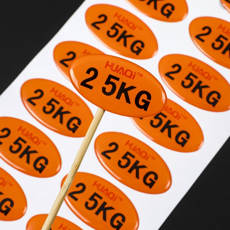 供应简约水晶滴塑不干胶滴胶可印logo商标贴饰标签批发