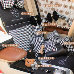 Ladies Four Seasons Quail Pattern Camellia Car Seat Cover Set of Three / Seven, Complete Series Car Interior Accessories