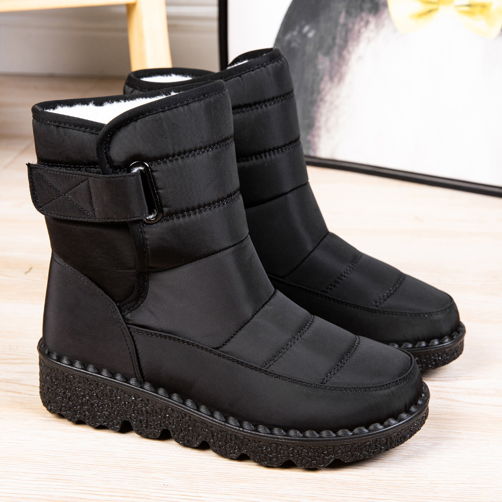 Nuevo invierno transfronterizo calentamiento hombre gran botas de nieve zapatos de altura impermeables para mujeres pareja zapatos de edad avanzada zapatos de caminar
