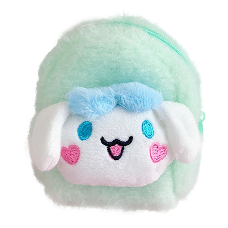 Nueva historieta Linda pequeña cartera animal suave lindo auricular de felpa cubierta de la moneda cable de datos lápiz labial monedero de La Moneda al por mayor