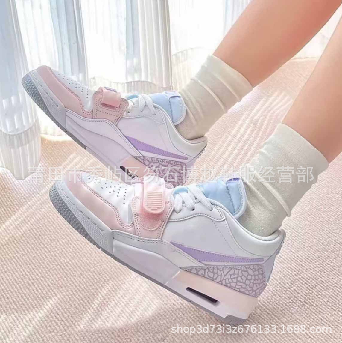 신상품 AJ312 벚꽃 핑크 로우 시카고 캐주얼 로우탑 여성화 남성 하이탑 농구화 야외 운동화