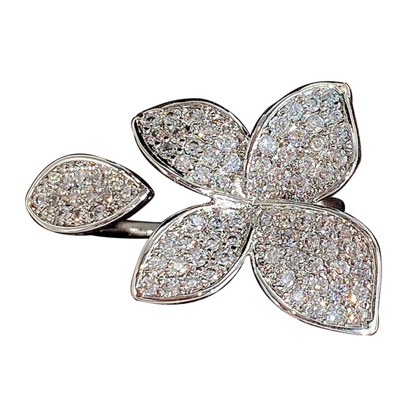 copper ring with zircon