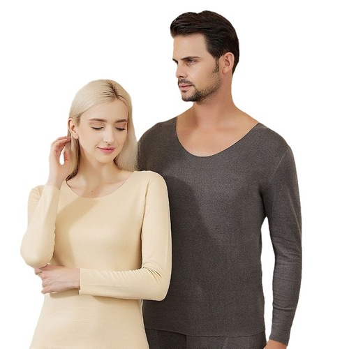 Silk Wool Thermal Underwear Set Autumn Clothes Autumn Pants Women's Men's Plush Men's Bottoming Shirt Women's Underwear Autumn and Winter