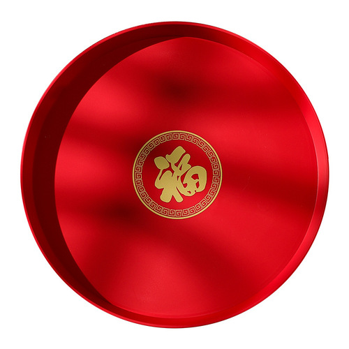 Housewarming red fruit plate new home decoration home living room coffee table layout new house moving decoration supplies