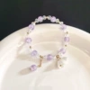 S476 purple burst bead bracelet