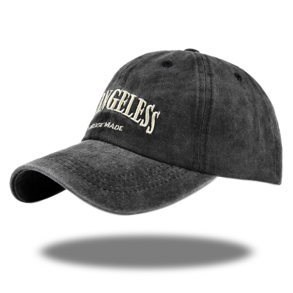 Cross-border LOSANGELES three-dimensional embroidered baseball cap, old embroidered peaked cap, retro hat, sun protection visor