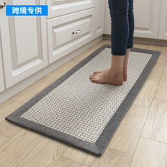 アマゾンの亜麻キッチンマットの長い滑り止めマットが国境を越えて家に入るドアマットの家庭用カーペット卸売りの大きな縁を敷いている