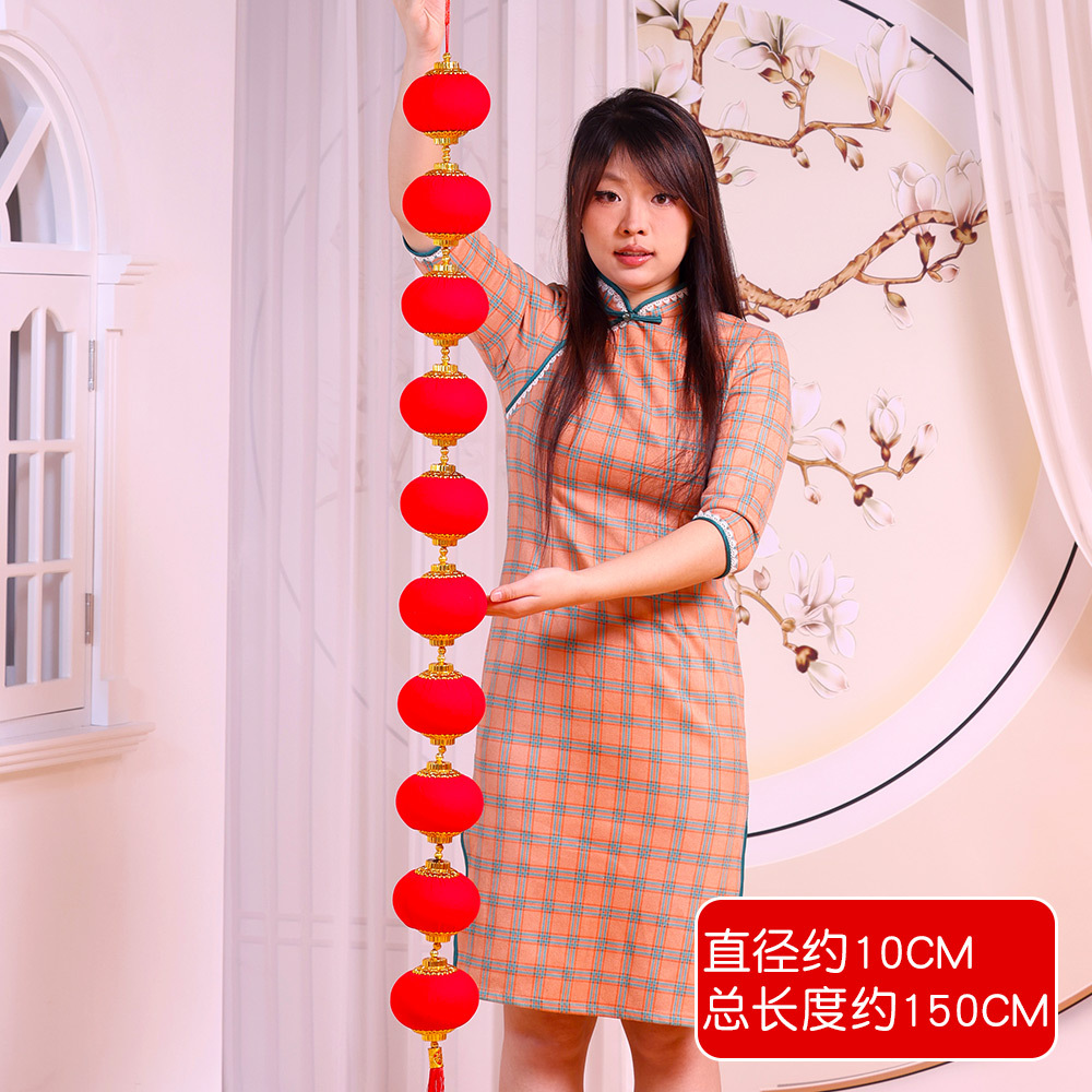 10 гирлянд полностью красных фонариков - больших