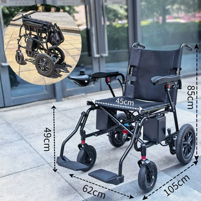 Elderly, Intelligent Fully Automatic Four-Wheel | Qatlanan elektrik velosipedlər - small-modelwalkingwheelchair-12a-lead-acid-battery