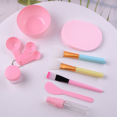Factory direct supply mask bowl set 11-piece DIY complete set of homemade beauty tools with silicone mask spoon spray bottle