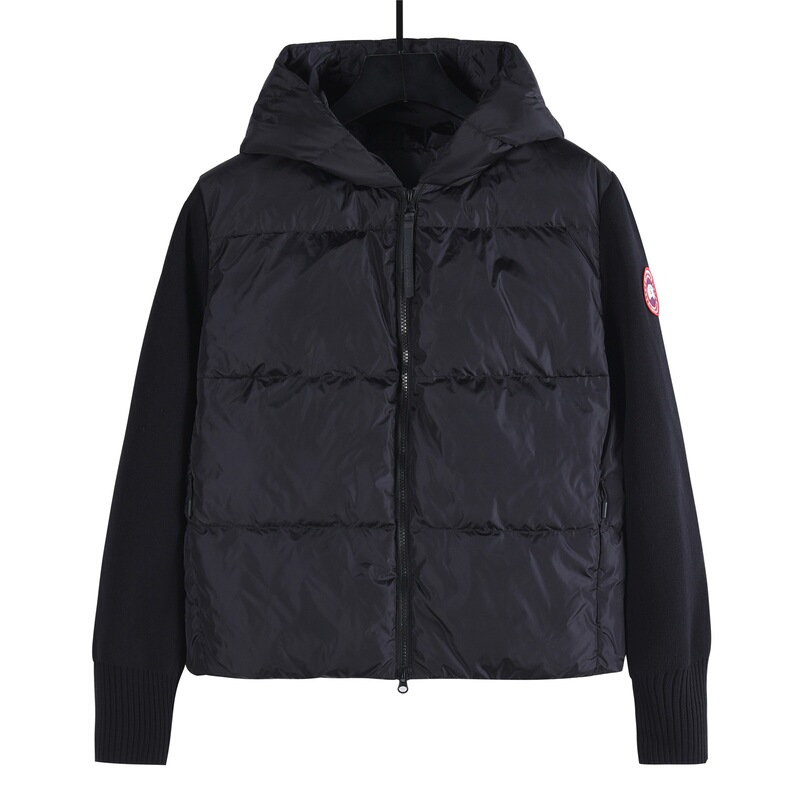 Original Canada Goose HyBridge Series FW24 Windproof and Waterproof Patchwork Stand Collar Long Sleeve Wool Short Down Jacket Original Canada Goose HyBridge Series FW24 Windproof and Waterproof Patchwork Stand Collar Long Sleeve Wool Short Down Jacket