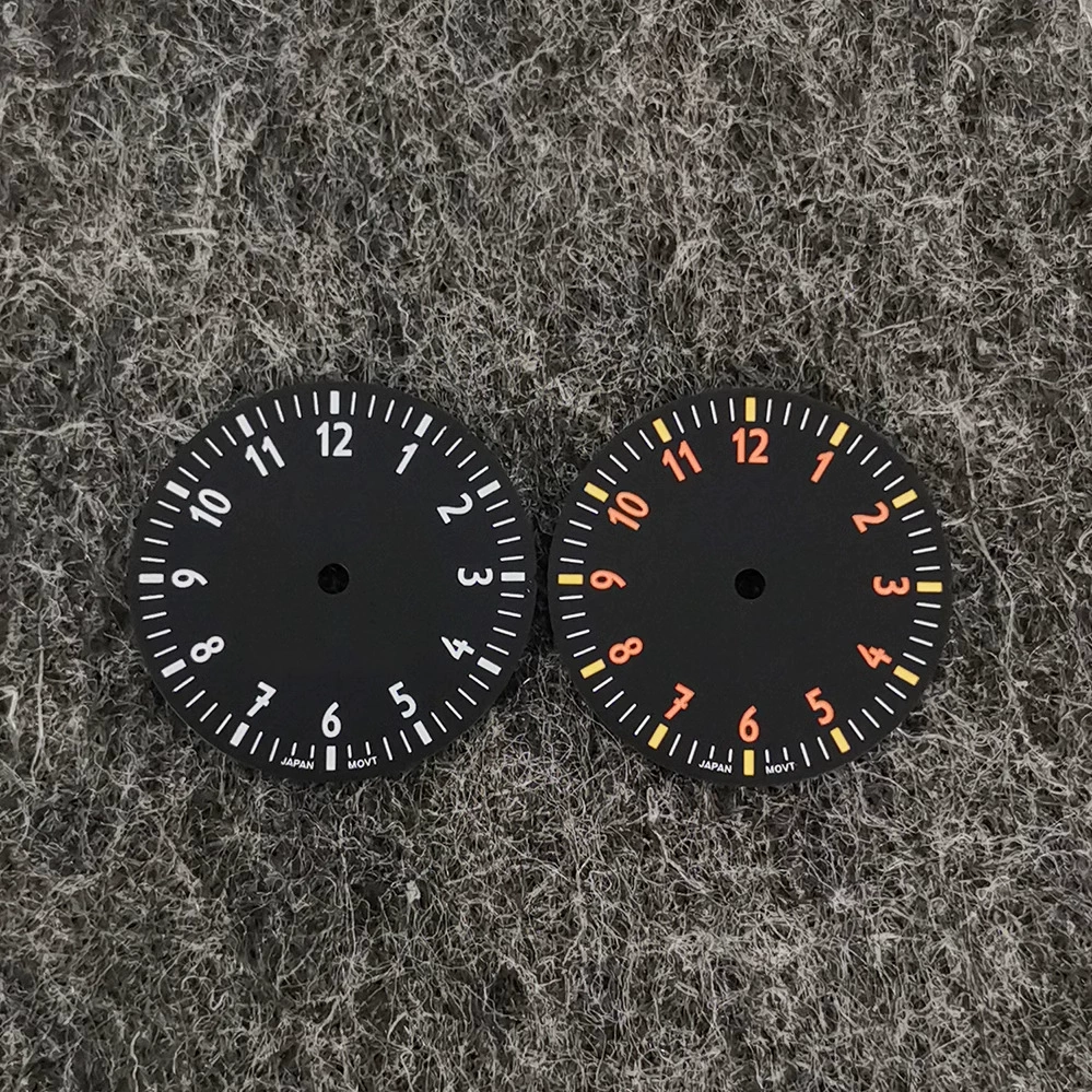 Новый аксессуар циферблата подходит для NH35/36/4R/7S движения 28.5MM зеленый светящийся одиночный календарь без календаря буквально