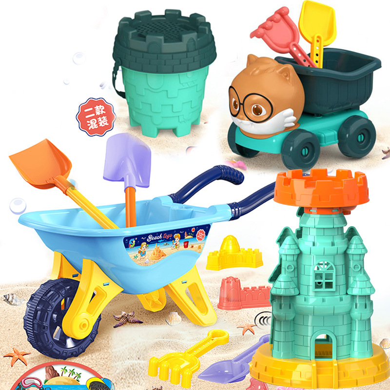 儿童沙滩玩具套装海边城堡沙漏大铲子大号桶玩沙子挖沙工具决明子