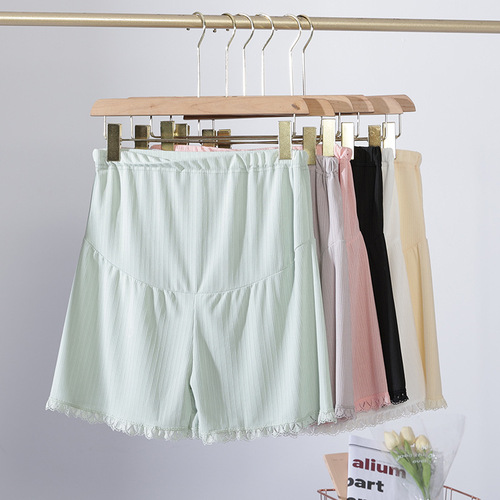 Maternity shorts summer thin outer wear ice silk safety pants anti-exposure loose large size casual bottoming pants summer wear