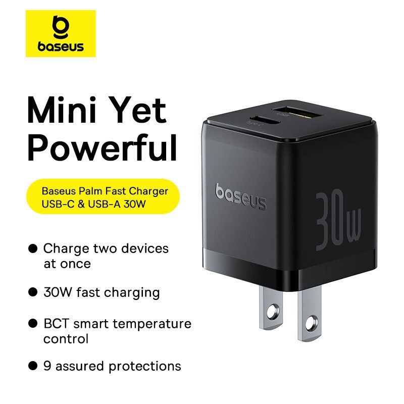 Baseus Smart Fast Charging Charger C+U Suitable for Huawei, Apple, Android Pd Mobile Phone Fast Charging Charger 30W Us Standard Baseus Smart Fast Charging Charger C+U Suitable for Huawei, Apple, Android Pd Mobile Phone Fast Charging Charger 30W Us Standard