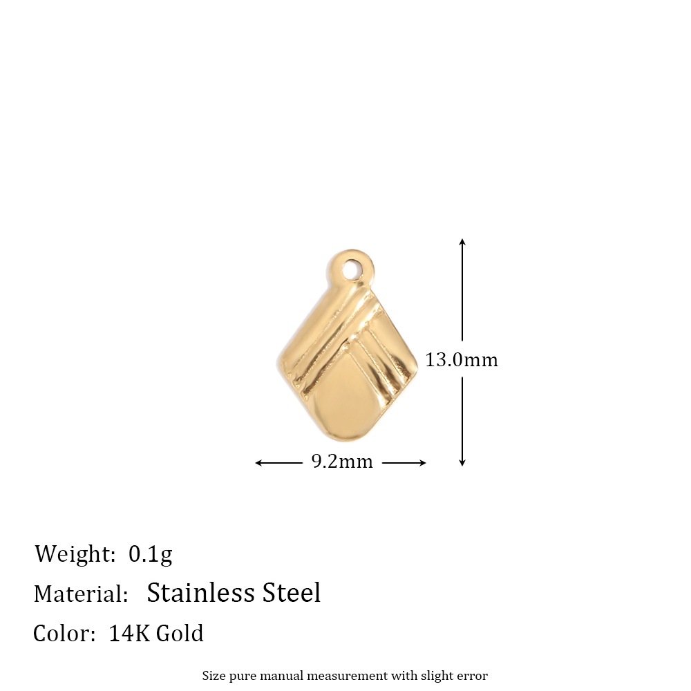 Mini Striped Diamond Piece - Gold