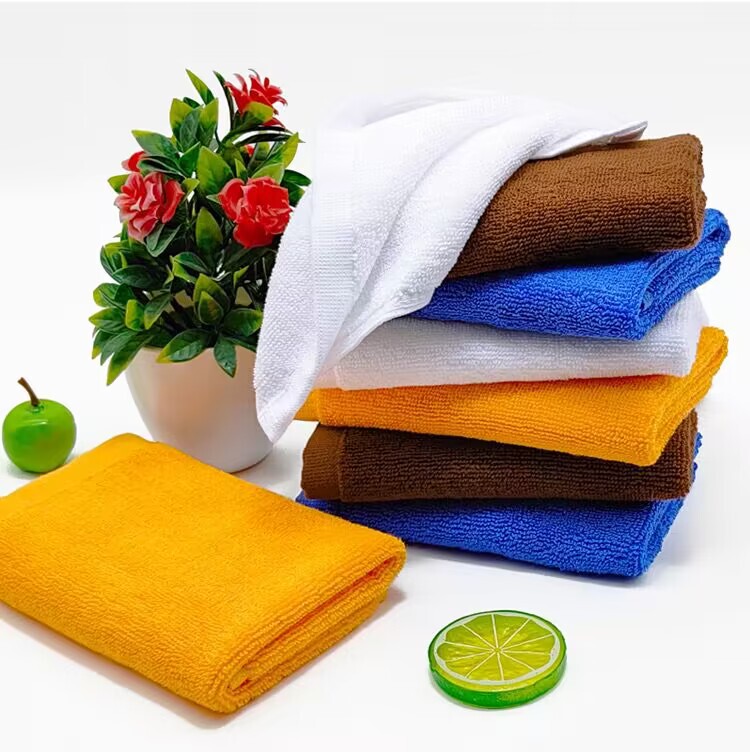 Color small square cotton hotel catering kitchen kindergarten KTV special cotton hand wiping square towel 10