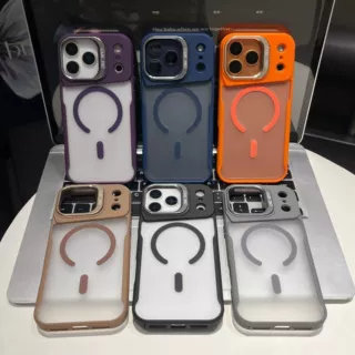 适用iPhone17promax手机壳苹果iphone17镜头支架磁吸手机壳磁吸