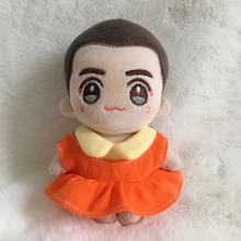 10cm正常体娃衣可爱橙色连衣裙套装棉花娃娃适用玩偶衣服