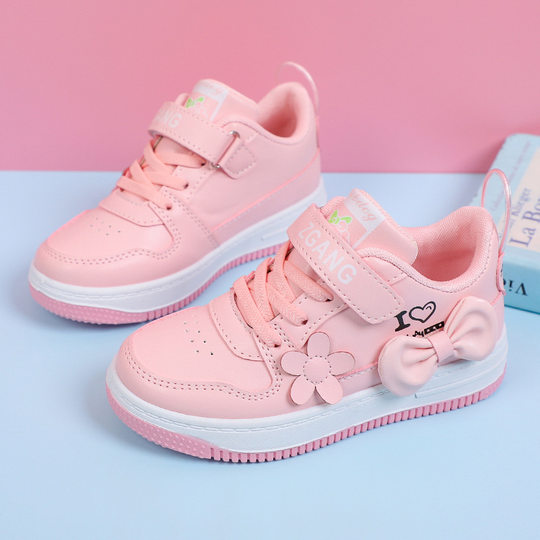 In Stock children's shoes 2022 spring new girls' casual shoes fashion princess shoes all-matching girls' board shoes
