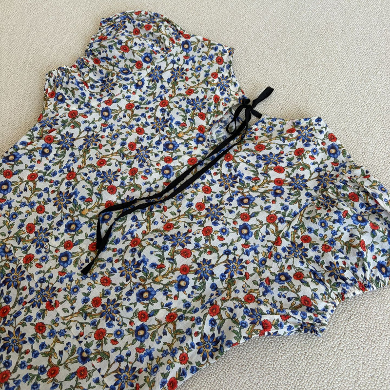 631303!French-Style D0En Floral Organic Cotton Dress 26 New 631303!French-Style D0En Floral Organic Cotton Dress 26 New