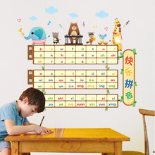 26個英文字母表英語單詞貼紙兒童房裝飾幼兒園教室布置早教牆貼畫