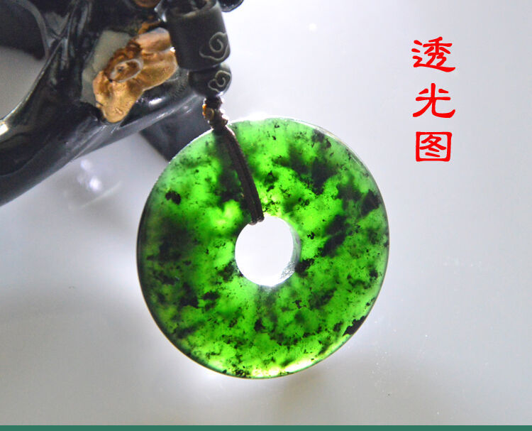 智贝详情图_4蓝田玉吊坠陕西蓝田玉吊坠墨玉平安扣挂件玉石时尚