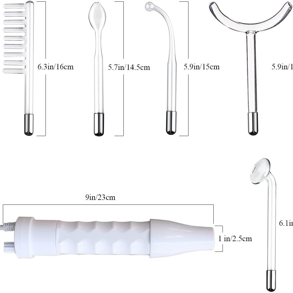 New Touch Screen 7-Piece Set High Frequency 6-Piece Set Electrotherapy Stick 5 Review Electrotherapy Comb Red Light Purple Light Beauty Instrument Blue Light