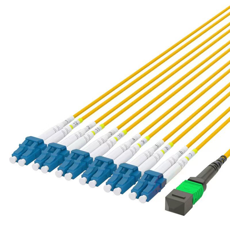 电信级光纤跳线MPO-LC单模8芯12芯母头B极性OM3MPO-MPOOM4MPO-MPO