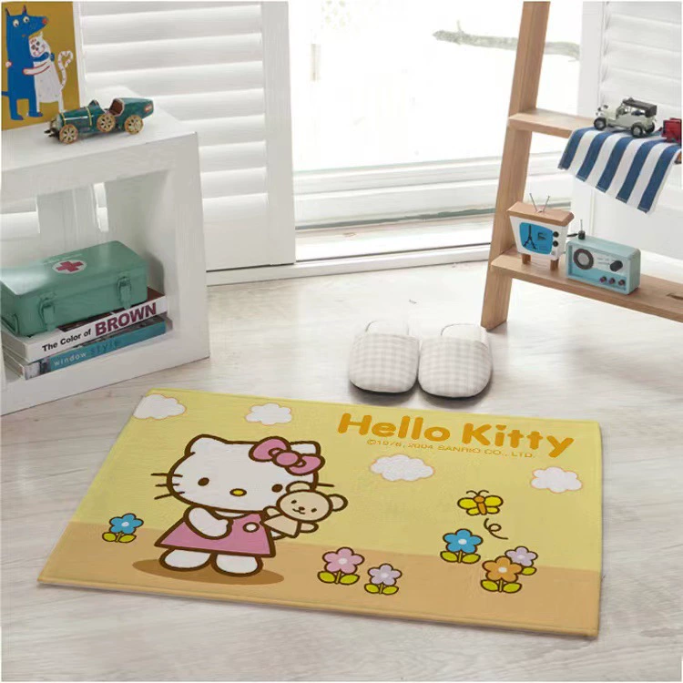 Коврик для пола (Hello Kitty) Искусственный мех, ярко-розовый — мягкий длинноволосый коврик для гостиной, нескольких размеров