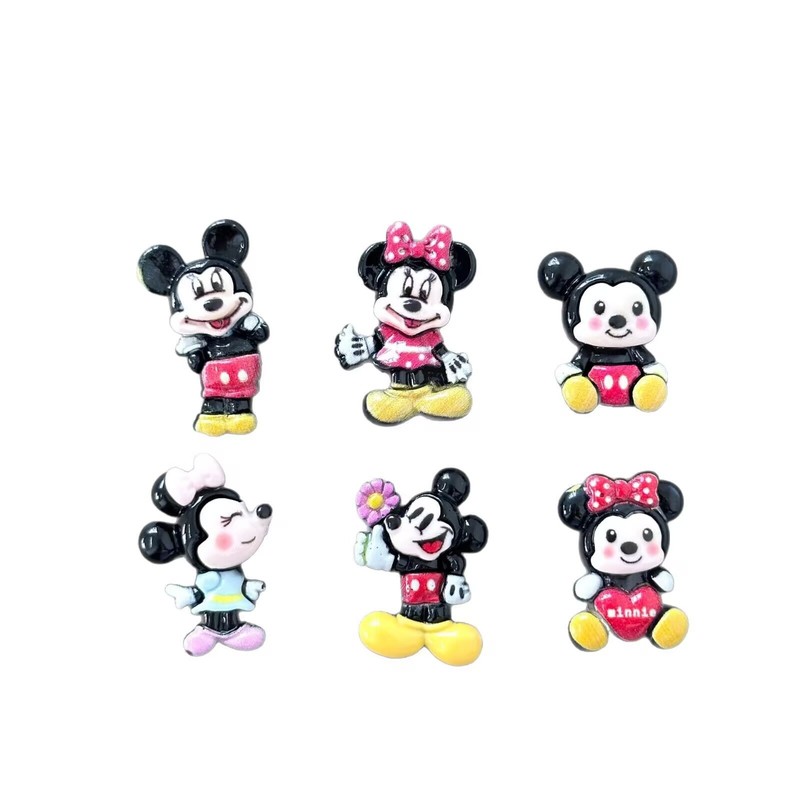 漫画光沢のある花束ミッキーシリーズ diy 樹脂アクセサリー頭飾りヘアピン携帯電話ケース電気自動車ジュエリーパッチ|undefined