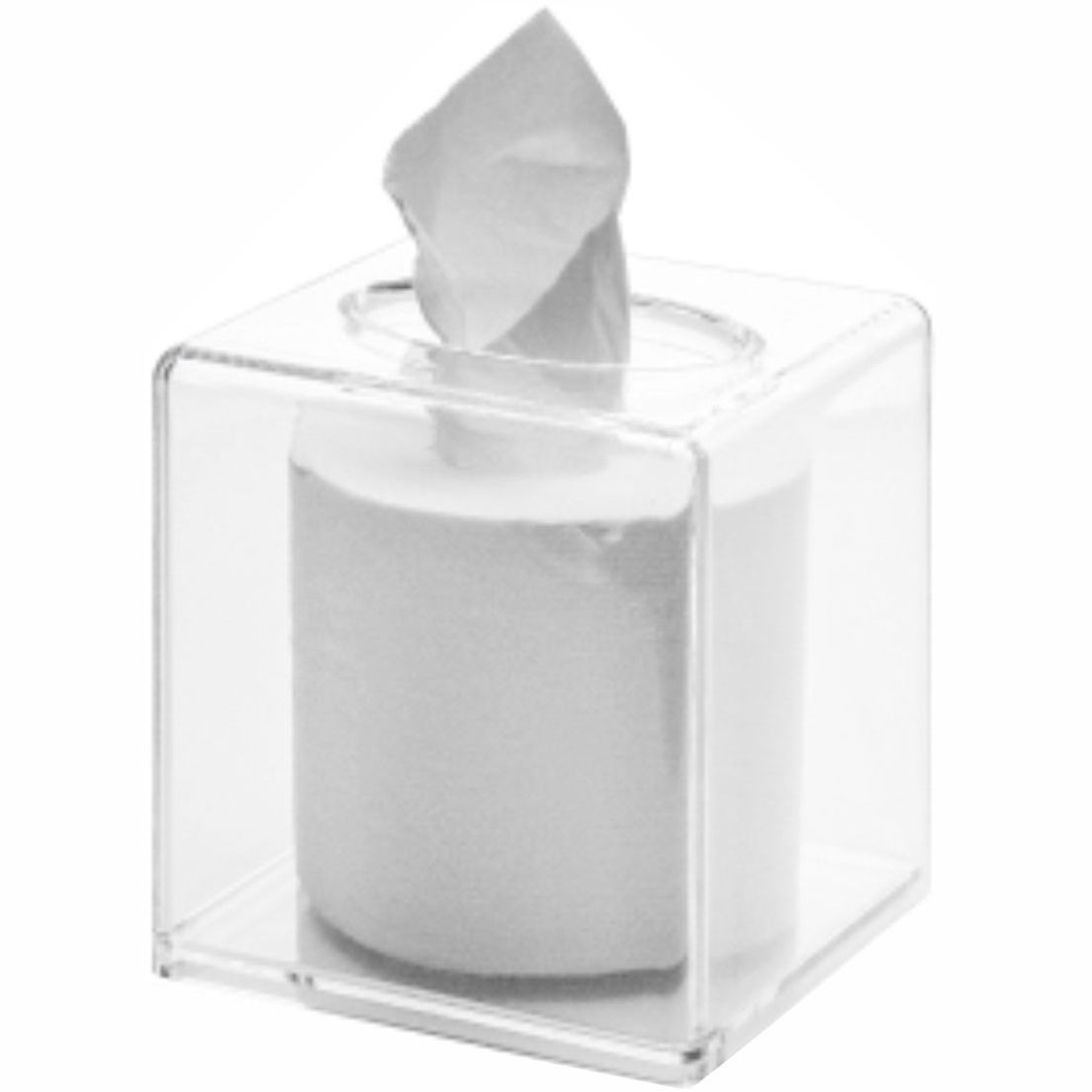 Caja de tejido acrílico transparente toalla cara caja de almacenamiento de escritorio cocina restaurante servilleta caja de tejido higiénico