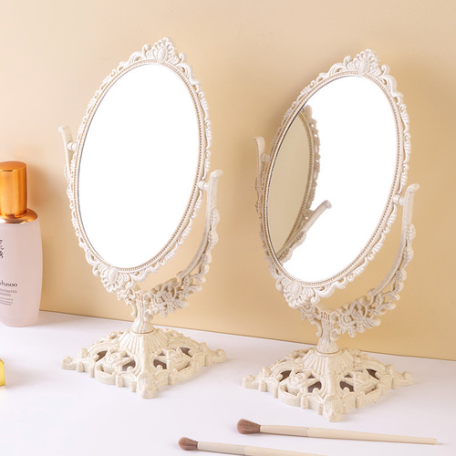 Mirror makeup mirror makeup student internet celebrity desktop princess girl size mirror high definition dormitory European style mirror