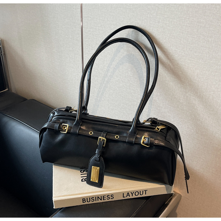 Vintage Bowling Tasche Damen Schultertasche Mit Großem Volumen_voghion.com