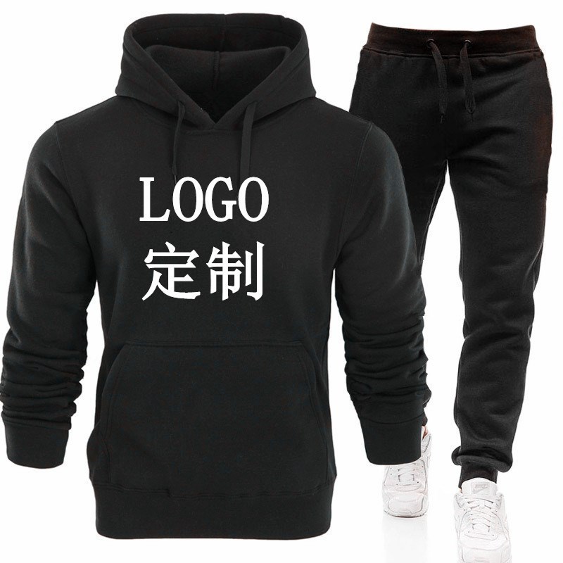 Spring and Autumn New Men's Two-Piece Sports Set Korean Style Trendy Pullover Hoodie Casual Sweatshirt Set Men's Sportswear