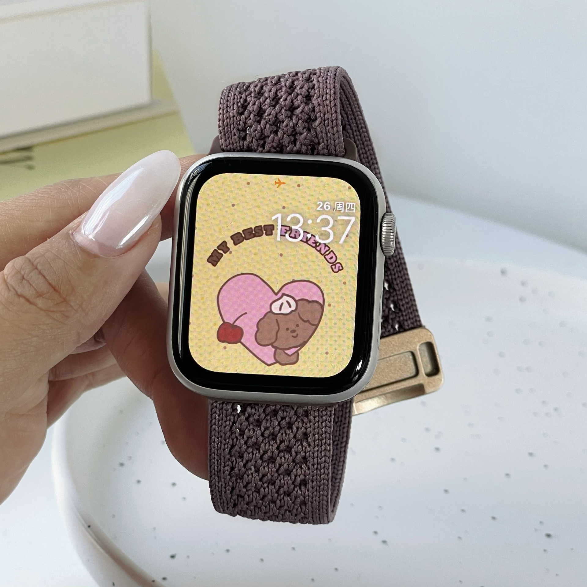 35g Weight Apple Smart Watch Magnetic Strap Classification Nylon Material Solid Color Pattern Fashion style Style Fashion Style Solid Color Apple Smart Watch Magnetic Strap 9