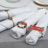 Christmas metal paper napkins, decorations, with snowflakes