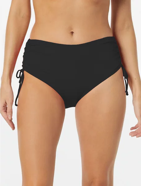 European and American Style High-Waisted Tie-Up Swim Shorts for Women, Solid Color Sexy Triangle Bikini Swim Shorts, Cross-Border Wholesale in Stock