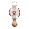 Apricot (wooden hat clip with holes) [wavy edge lace (bow flowers)]