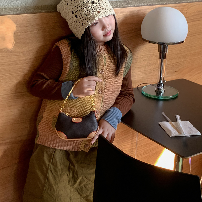 Bolsas de niños de comercio exterior transfronterizo exquisita mini moda leopardo bolsas de mano para bebés cadenas extranjeras bolsas de bolsas de bolsas para niños y niñas
