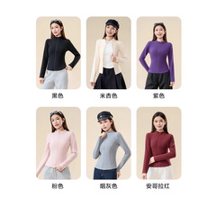 秋冬新款椰绒纸片人外套女户外运动拉链瑜伽服显瘦健身上衣