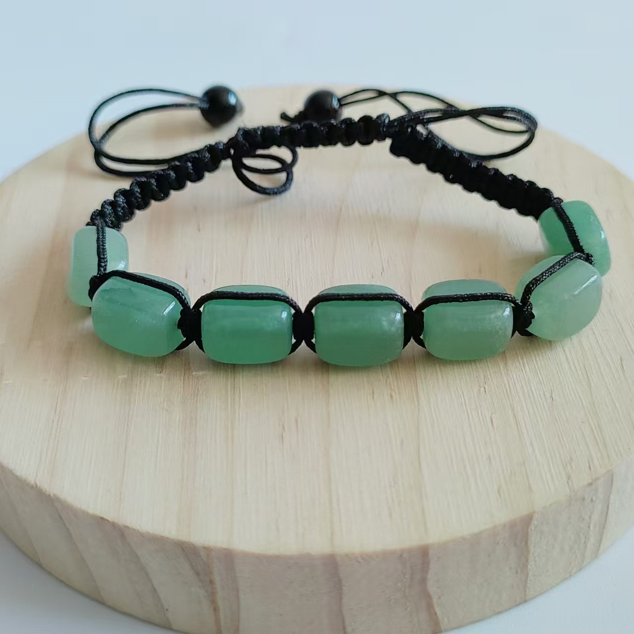 Pulsera tejida de cristal colorido exótico, pulsera asimétrica hecha a mano, pulsera geométrica de piedra energética para yoga