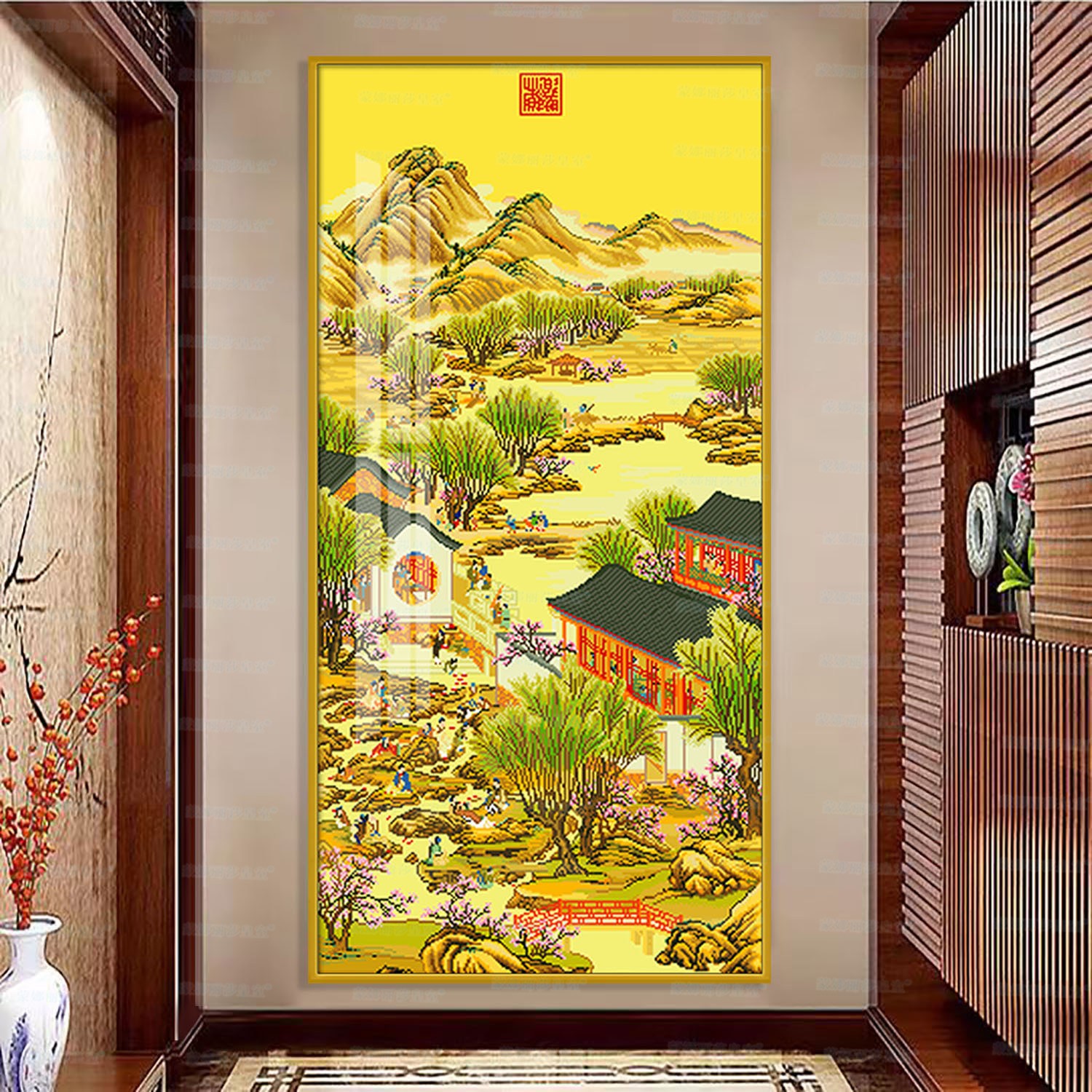 Mona lisa real punto de cruz yongzheng diciembre-abril flujo nuevo chino pintura decorativa bordado hecho a mano image 5