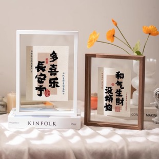 Double-Sided Transparent Calligraphy Table Photo Frame 6 Display Framed Picture Frame 7 Inches 8 Specimen Frame A4 Custom Photo Frame Wall Hanging