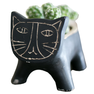 Black Cat Abstract Art Flower Pot Flower Decoration Storage Grocery Garden Gardening Ornaments Gift