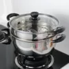 18 см, двойные ручки, утолщённый, с крышкой и паровой решёткой